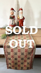 PARLOR WEAVE RED/GREEN/TAN 34" TABLE SQUARE **SOLD OUT** AVAIL JULY 2026